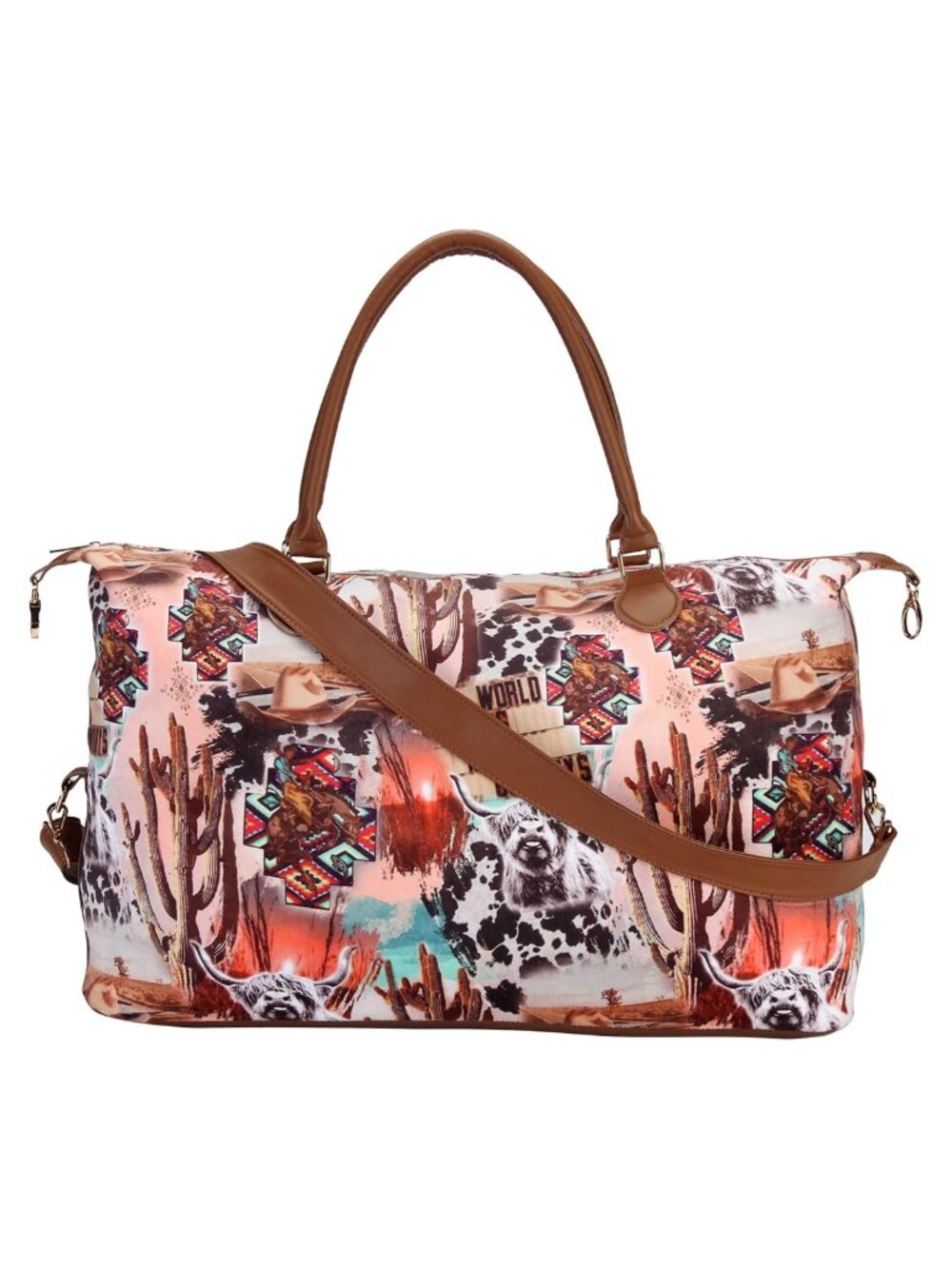 Faux Leather Canvas Weekender Duffel Bag Large Travel Overnight Tote with Strap